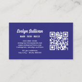 Carte de visite Opal Parties scintillant bleue (Dos)