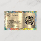 Carte de visite opal parties scintillant or (Dos)