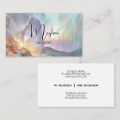Carte De Visite Opal Pastel Abstrait (Devant / Derrière)