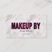 Carte De Visite Opal Pierre personnalisée QR Code maquillage Artis (Devant)