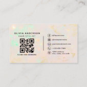 Carte De Visite Opal QR Code Hair Stylist Modern (Dos)