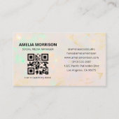 Carte De Visite Opal QR Code Minimalist Professional (Devant)