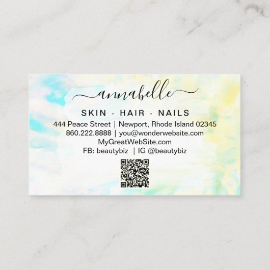 Carte De Visite *~* OPAL QR Prism AP26 Crystal Ethereal arc-en-cie (Dos)