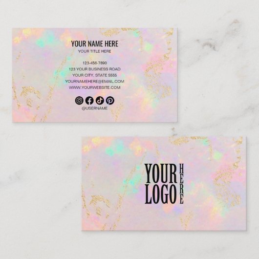 Carte De Visite opal stone (Devant / Derrière)