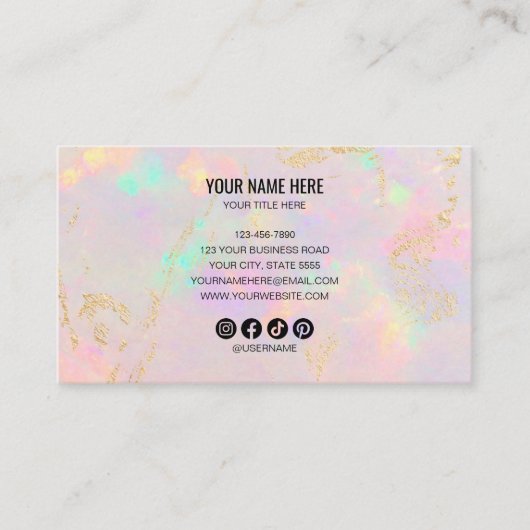 Carte De Visite opal stone (Devant)