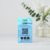 Carte De Visite Opal Stone Connect with Us Social Media QR Code (Debout devant)