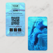 Carte De Visite Opal Stone Connect with Us Social Media QR Code (Devant / Derrière)