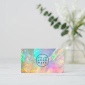 Carte De Visite Opal Stone Glitter Feminine logo (Debout devant)