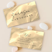 Carte De Visite Opal Stone Gold Elegant Luxe Nom du script