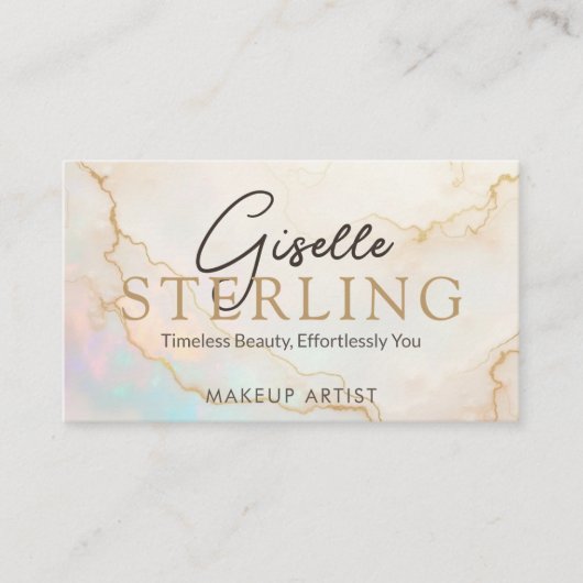 Carte De Visite Opal Stone QR Code (Devant)