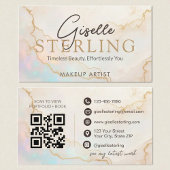 Carte De Visite Opal Stone QR Code