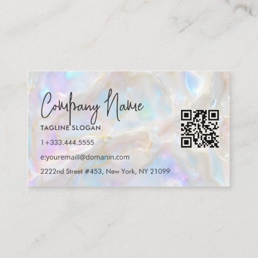 Carte De Visite Opal Stone Shimmer (Dos)