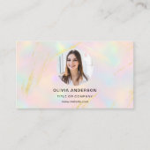 Carte de visite Opale avec QR Code pour les réseau (Devant)