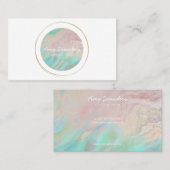 Carte de visite opale de conception de vert de (Devant / Derrière)