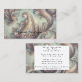 Carte De Visite Opale de Luxe Paisley (Devant / Derrière)