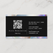 Carte De Visite Opale de signature époustouflante Code QR 2 (Dos)