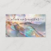 Carte De Visite Opale de signature époustouflante Code QR 2 (Devant)