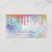 Carte De Visite Opale des puces arc-en-ciel chic (Devant)