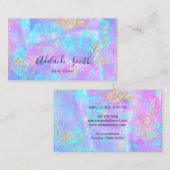 Carte De Visite opale fausse iridescente (Devant / Derrière)