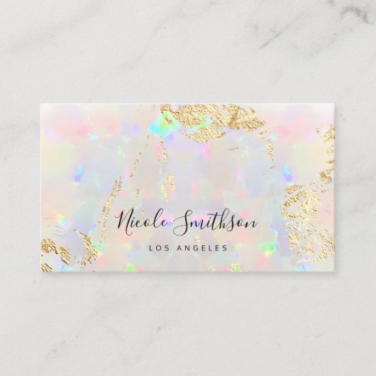carte de visite opale faux pearlescent (Devant)