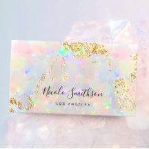 carte de visite opale faux pearlescent
