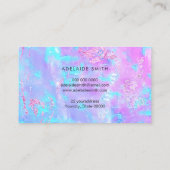 Carte De Visite opale violette fausse iridescente (Dos)