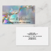 Carte De Visite Opalescent Abstrait (Devant / Derrière)