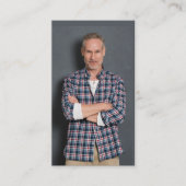 Carte De Visite Opera Singer Photo moderne QR Code noir&blanc (Devant)