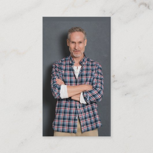 Carte De Visite Opera Singer Photo moderne QR Code noir&blanc (Devant)