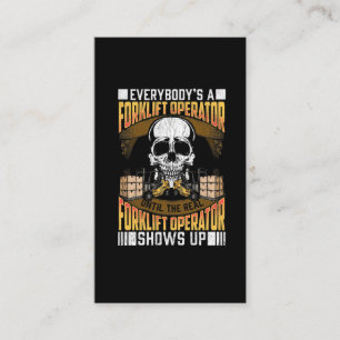 Carte De Visite Opérateur de chariots élévateurs Funny Entrepôt Hu