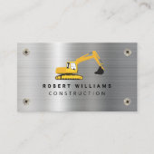 Carte De Visite Opérateur de matériel lourd de construction métall (Devant)