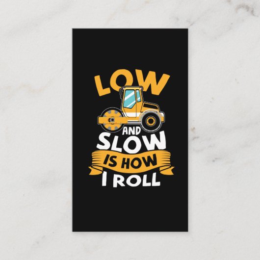 Carte De Visite Opérateur de pavage d'asphalte Travailleur de maço (Devant)