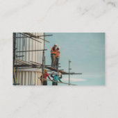 Carte De Visite Opérateur de pelle de construction professionnelle (Dos)