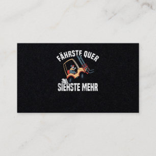 Carte De Visite Opérateur de pilote de chariot élévateur du pilote