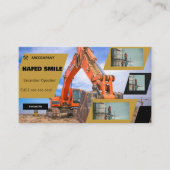 Carte De Visite Opérateur de Plante d'excavateur de construction p (Devant)