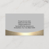 Carte De Visite Opérateur de Plante d'excavateur de construction p (Dos)