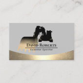 Carte De Visite Opérateur de Plante d'excavateur de construction p (Devant)