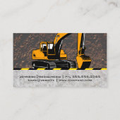 Carte De Visite Opérateur de véhicule de construction | Déplaceur (Dos)