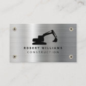Carte De Visite Opérateur d'équipement lourd de construction Métal (Devant)