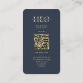 Carte De Visite Opérateur d'équipement lourd moderne Monogramme bl (Dos)