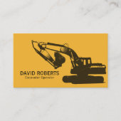 Carte De Visite Opérateur Plante de excavateur de construction Or  (Devant)