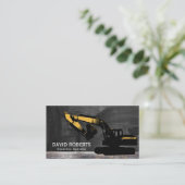 Carte De Visite Opérateur Plante de l'entrepreneur en construction (Debout devant)