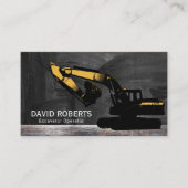 Carte De Visite Opérateur Plante de l'entrepreneur en construction (Devant)