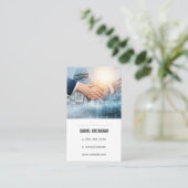 Carte De Visite Opération de poignée de main | Graphiques financie (Debout devant)