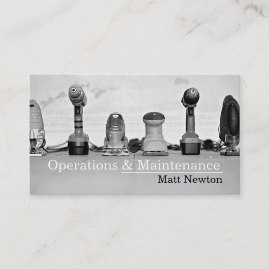 Carte De Visite Opérations Maintenance Manuyman Construction (Devant)