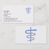 Carte De Visite Ophiuchus. Le zodiaque signent dedans le bleu (Devant / Derrière)