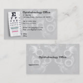 Carte de visite Ophtalmologique PERSONNALISABLE (Devant / Derrière)