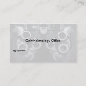 Carte de visite Ophtalmologique PERSONNALISABLE (Dos)