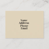 Carte De Visite Ophtalmologiste (Dos)