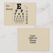 Carte De Visite Ophtalmologiste (Devant / Derrière)